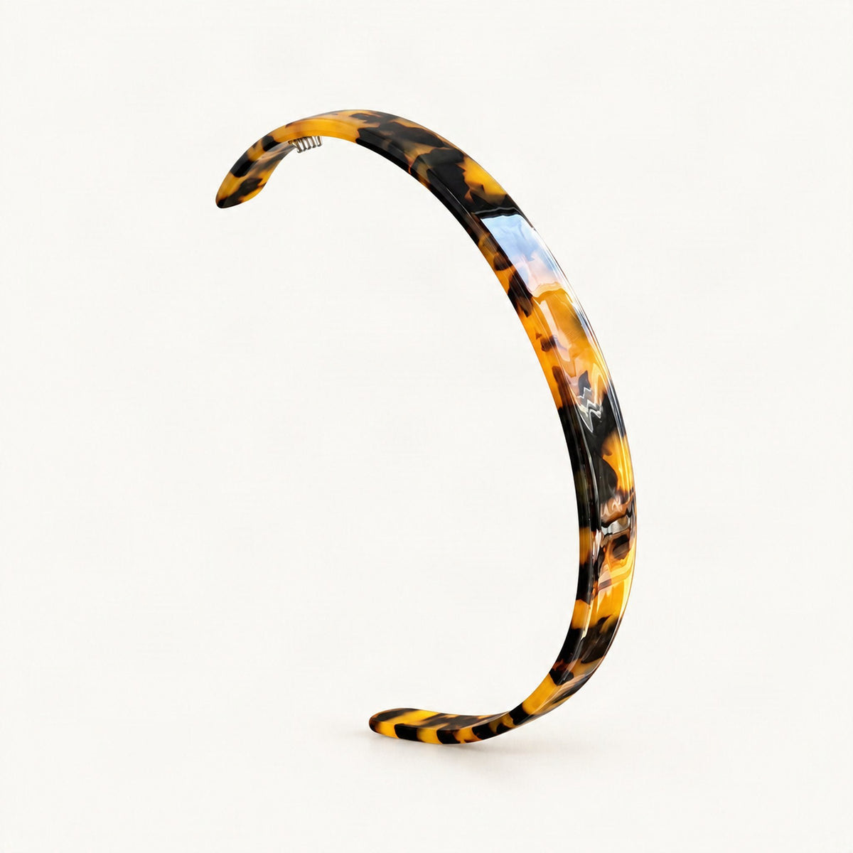 Acetate Headband in a Sleek Minimalist Design in Leopard, Narrow (0.5 in) [FITINY Hair]