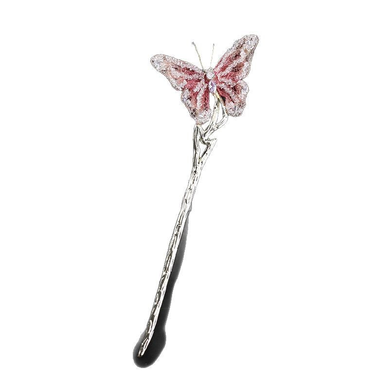 Embroidered Butterfly Metal Hair Stick, additional view 3