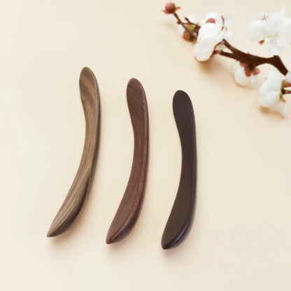 Crescent Double-Prong Wooden Hair Fork, additional view 2