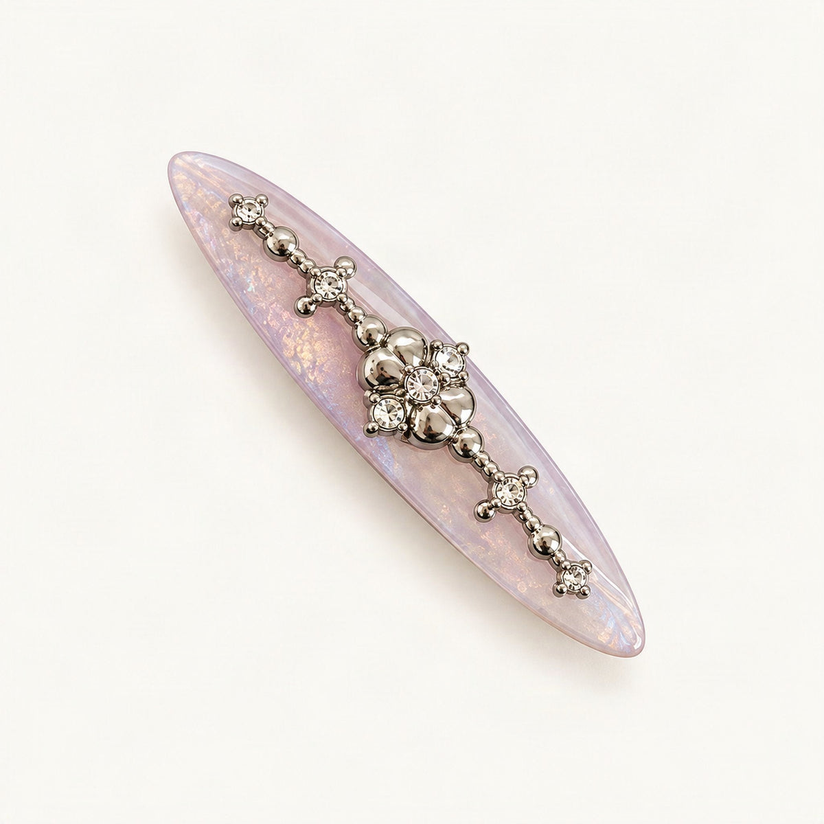 Acetate Side Hair Clip with Metal Detail, 7.5 cm in Mermaid [FITINY Hair]
