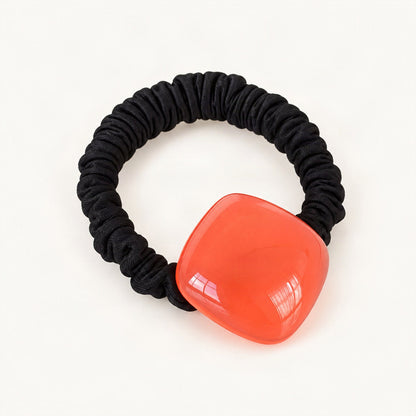 Candy Square Skinny Scrunchie Hair Tie in Orange [FITINY Hair]