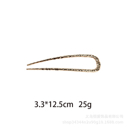 Metal U-Shaped Hair Fork with Decorative Top, additional view 15