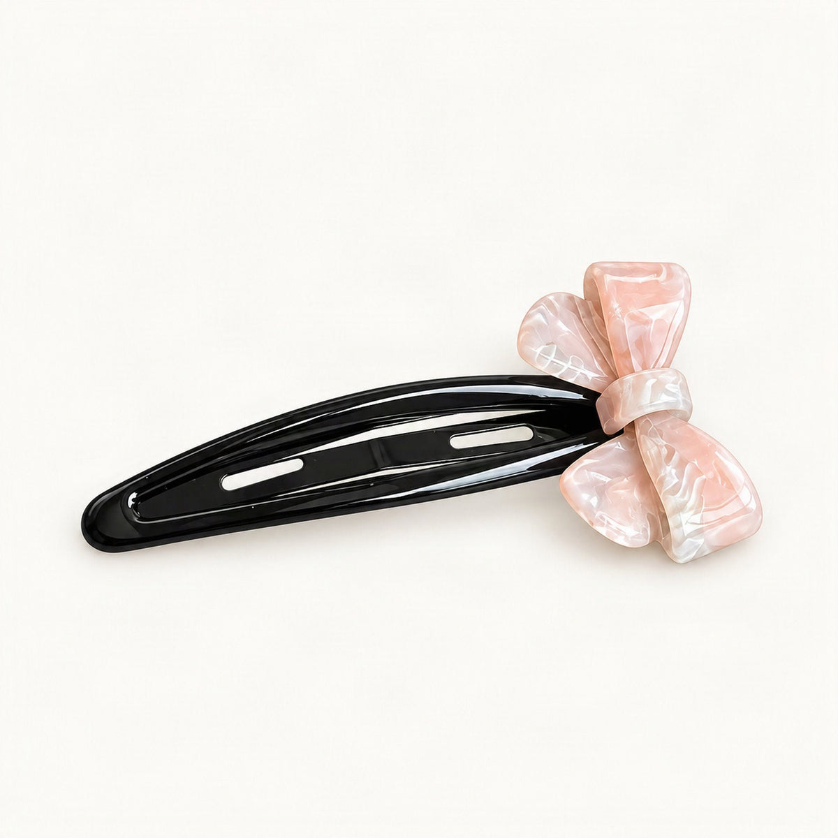 Cute Acetate Snap Clips with Flowers, Bows and Characters in Pink Floral, Bow [FITINY Hair]