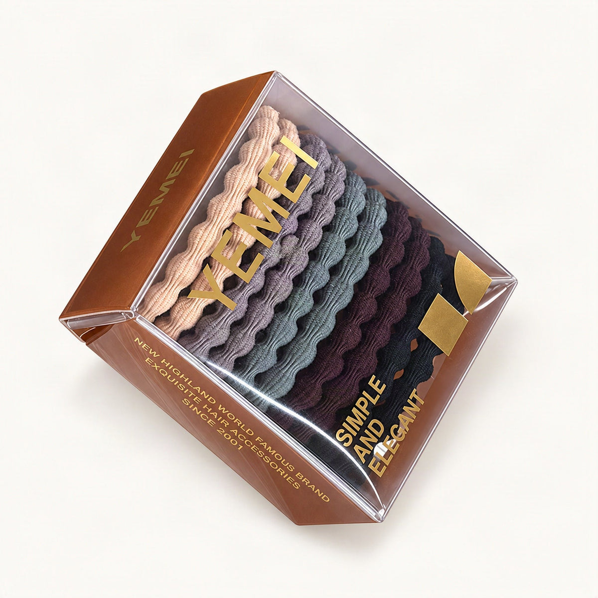 Cream, grey, and chocolate hair ties displayed together [FITINY Hair]