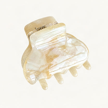 Tiny Rounded Acetate Claw Clip in Floral [FITINY Hair]
