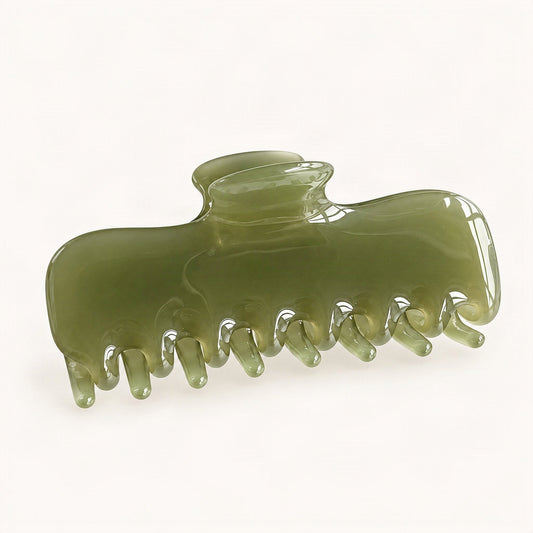 Cellulose Acetate Claw Hair Clip, 9.6 cm in Green [FITINY Hair]