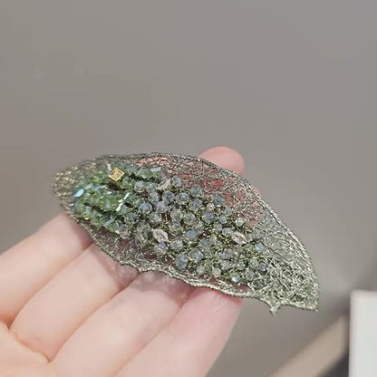 Crystal Leaf Snap Hair Clip, additional view 3