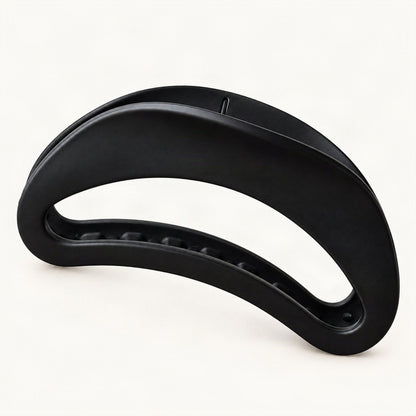 Resin 5.1in Curved Openwork Hair Claw in Black, Matte [FITINY Hair]
