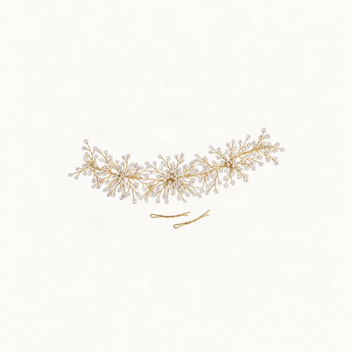 Branching pearl hair accessory displayed against a blue background [FITINY Hair]