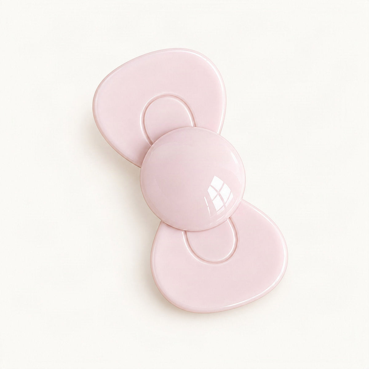 Cellulose Acetate Bow Side Hair Clip, 6 cm in Pink [FITINY Hair]