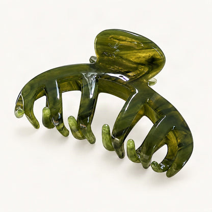 Light green acetate claw clip for gathered hairstyles [FITINY Hair]