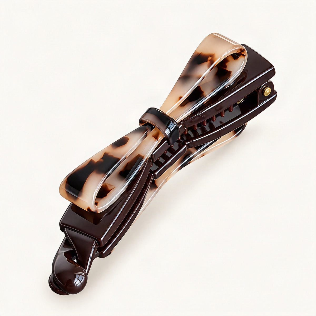 Cellulose Acetate 11 cm Bow Twist Hair Clip in Blonde Tortoise [FITINY Hair]