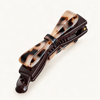 Cellulose Acetate 11 cm Bow Twist Hair Clip in Blonde Tortoise [FITINY Hair]