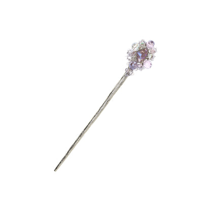 Crystal Floral Hair Stick in Gold Tone, additional view 1