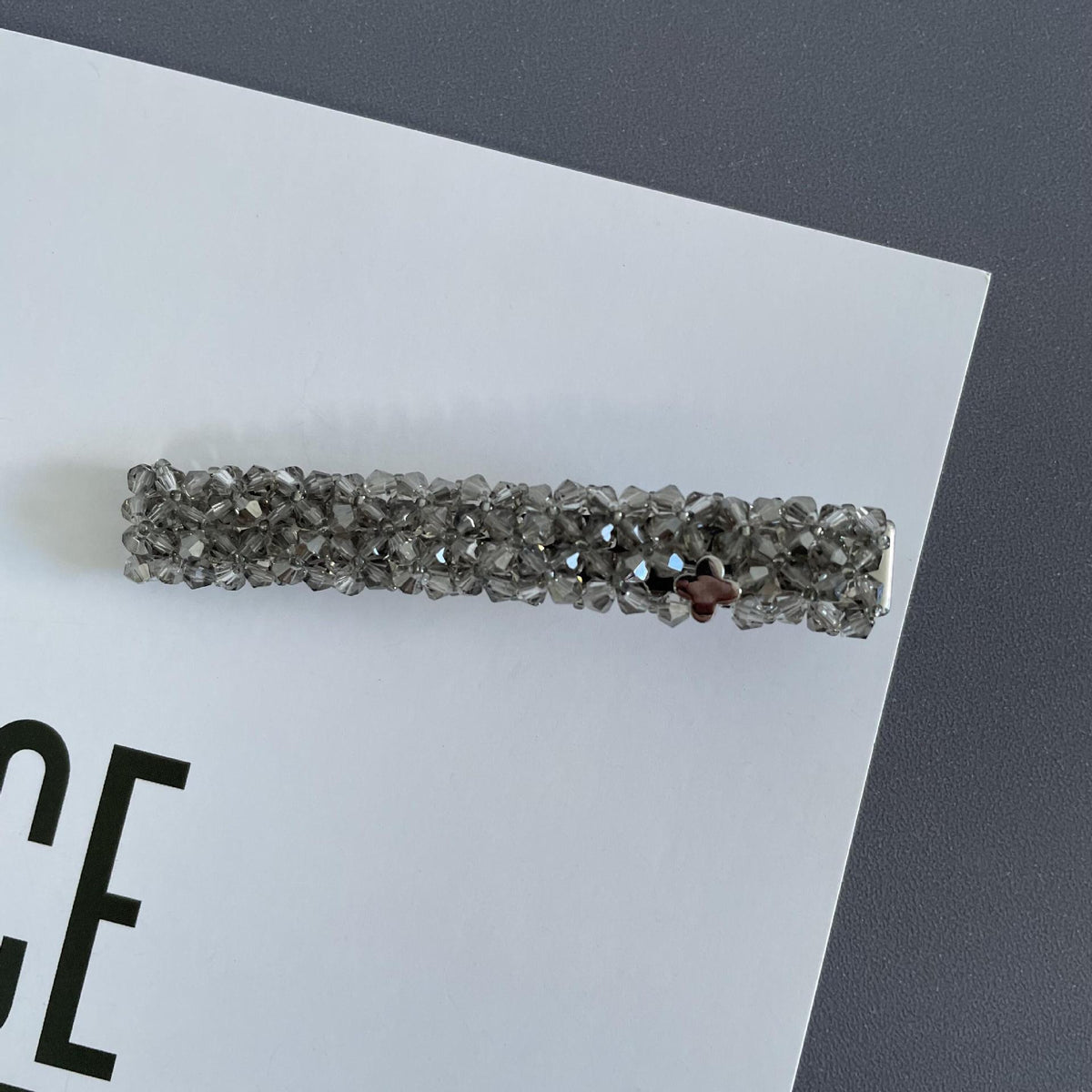 Crystal-Beaded Duck-Bill Hair Clip, additional view 1