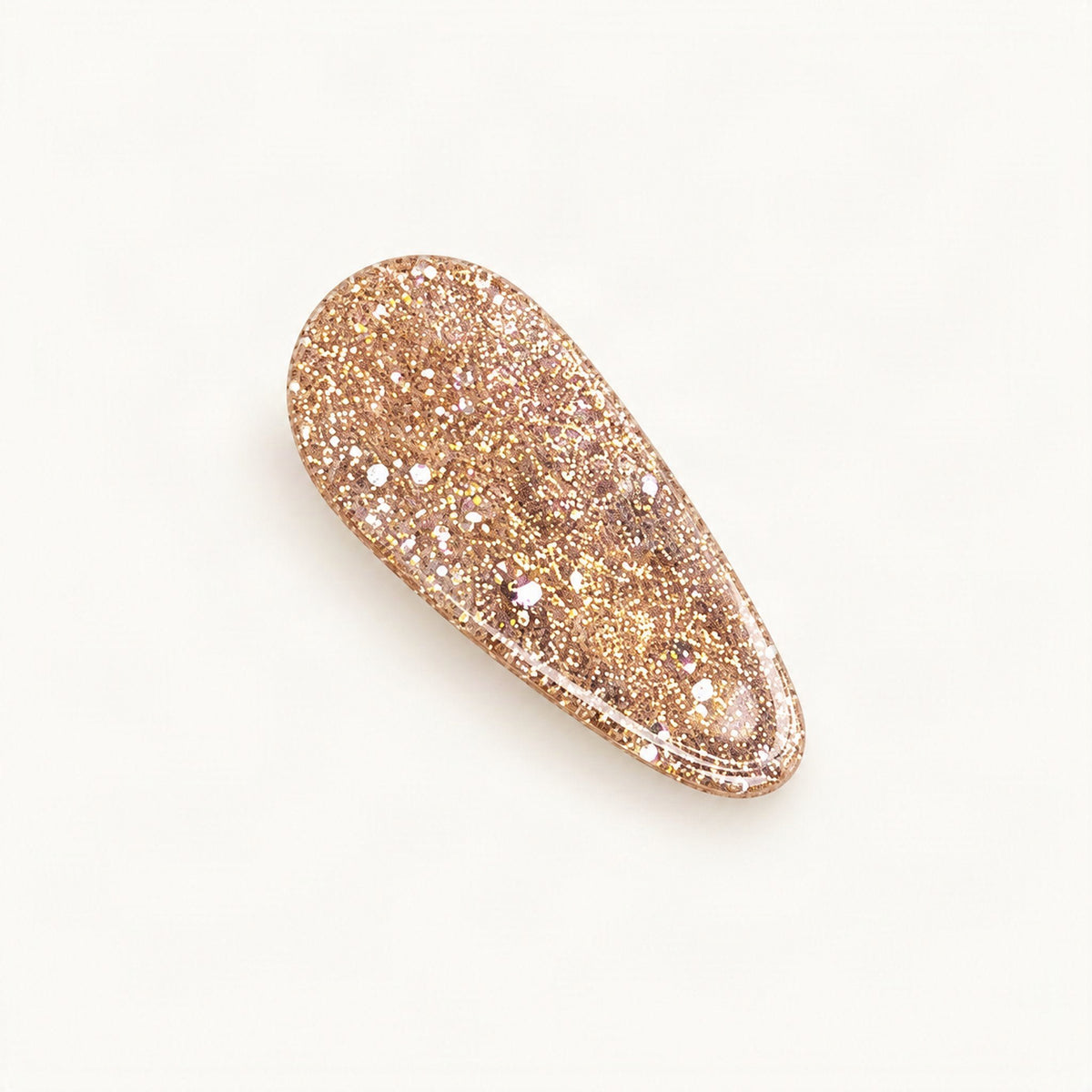 Glitter Acrylic Side Hair Clip, 1.4 in in Champagne & Pink [FITINY Hair]