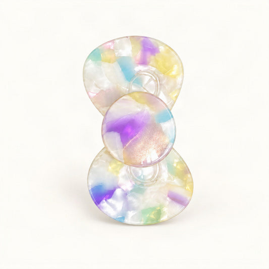 Acetate Bow Side Hair Clip, 2.2 in in Floral [FITINY Hair]