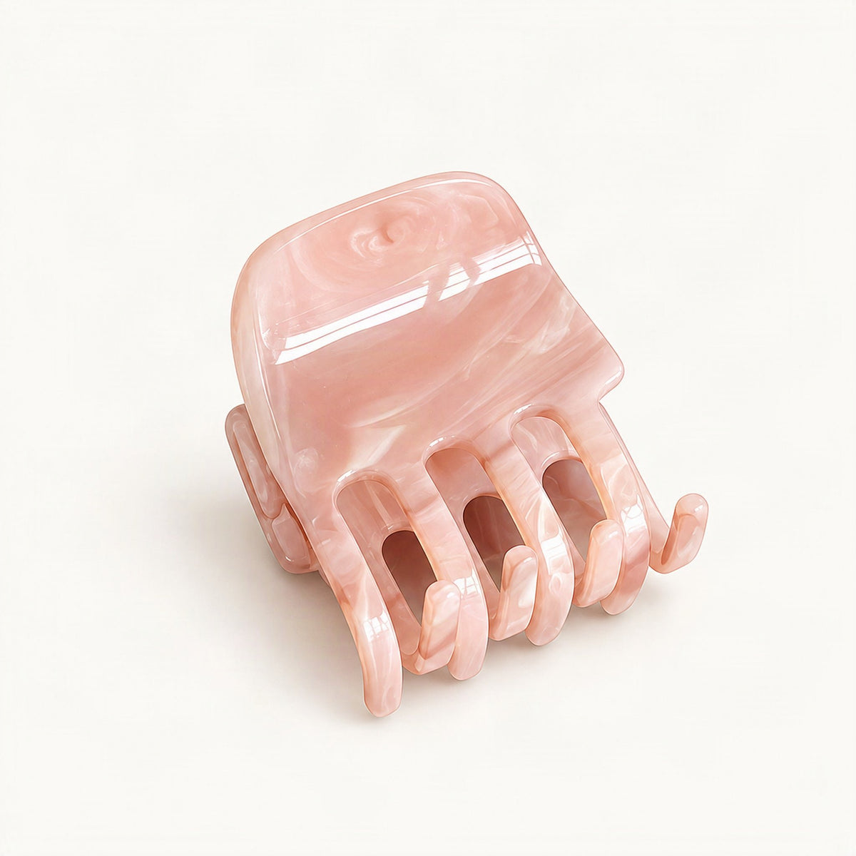 Mini Marbled Acetate Claw Clip in Pink Marble [FITINY Hair]