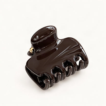 Dark brown resin claw hair clip color option [FITINY Hair]