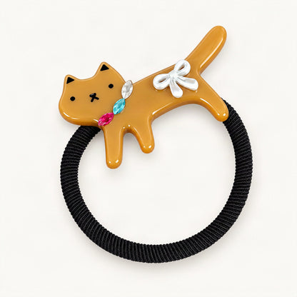 Butter color cat hair tie for gathering hair [FITINY Hair]