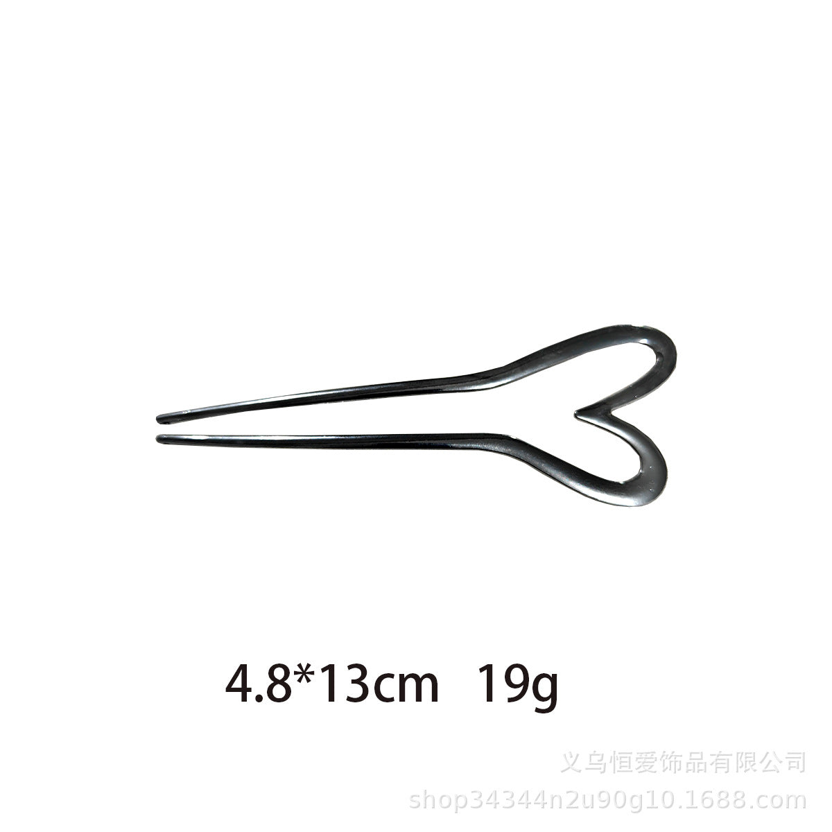 Metal U-Shaped Hair Fork with Decorative Top, additional view 9