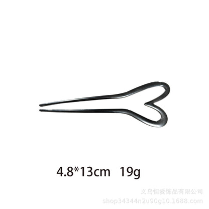 Metal U-Shaped Hair Fork with Decorative Top, additional view 9