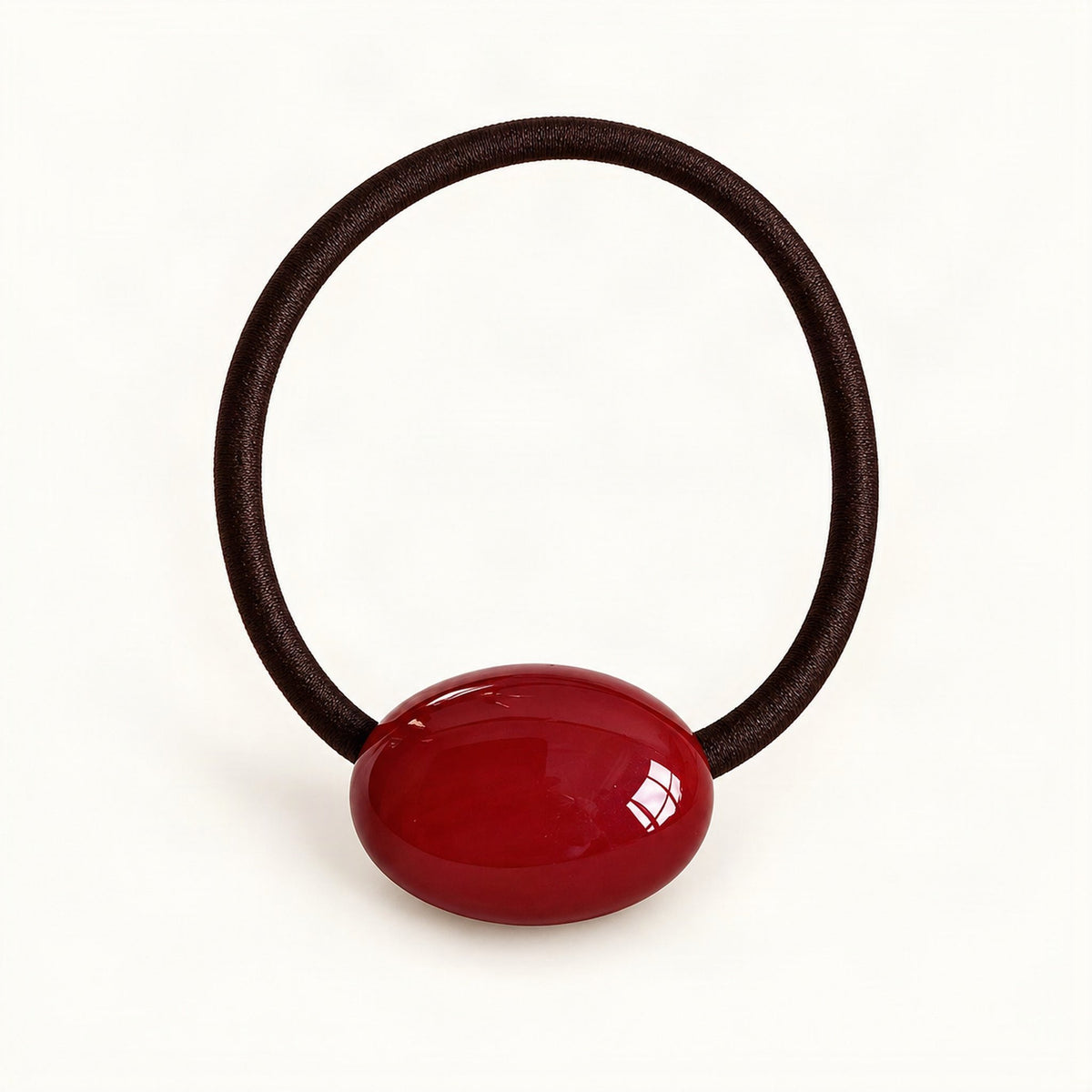 Glossy Resin Bead Hair Tie in Red [FITINY Hair]