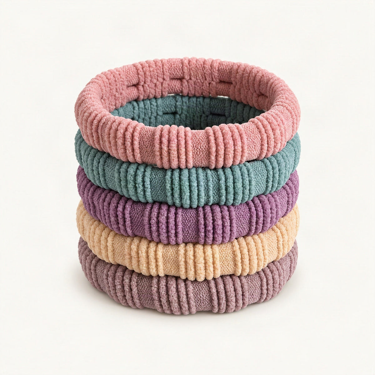 Pink and purple mixed-color scrunchie hair accessory [FITINY Hair]