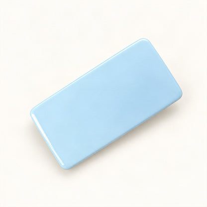 Cellulose Acetate Spring Hair Clip in Light Blue, Square [FITINY Hair]