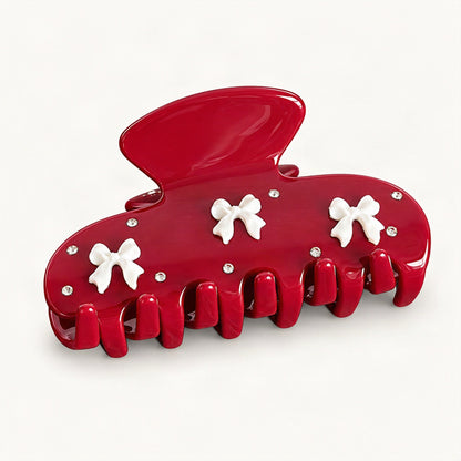 Red flower design acetate claw clip, 8 cm [FITINY Hair]