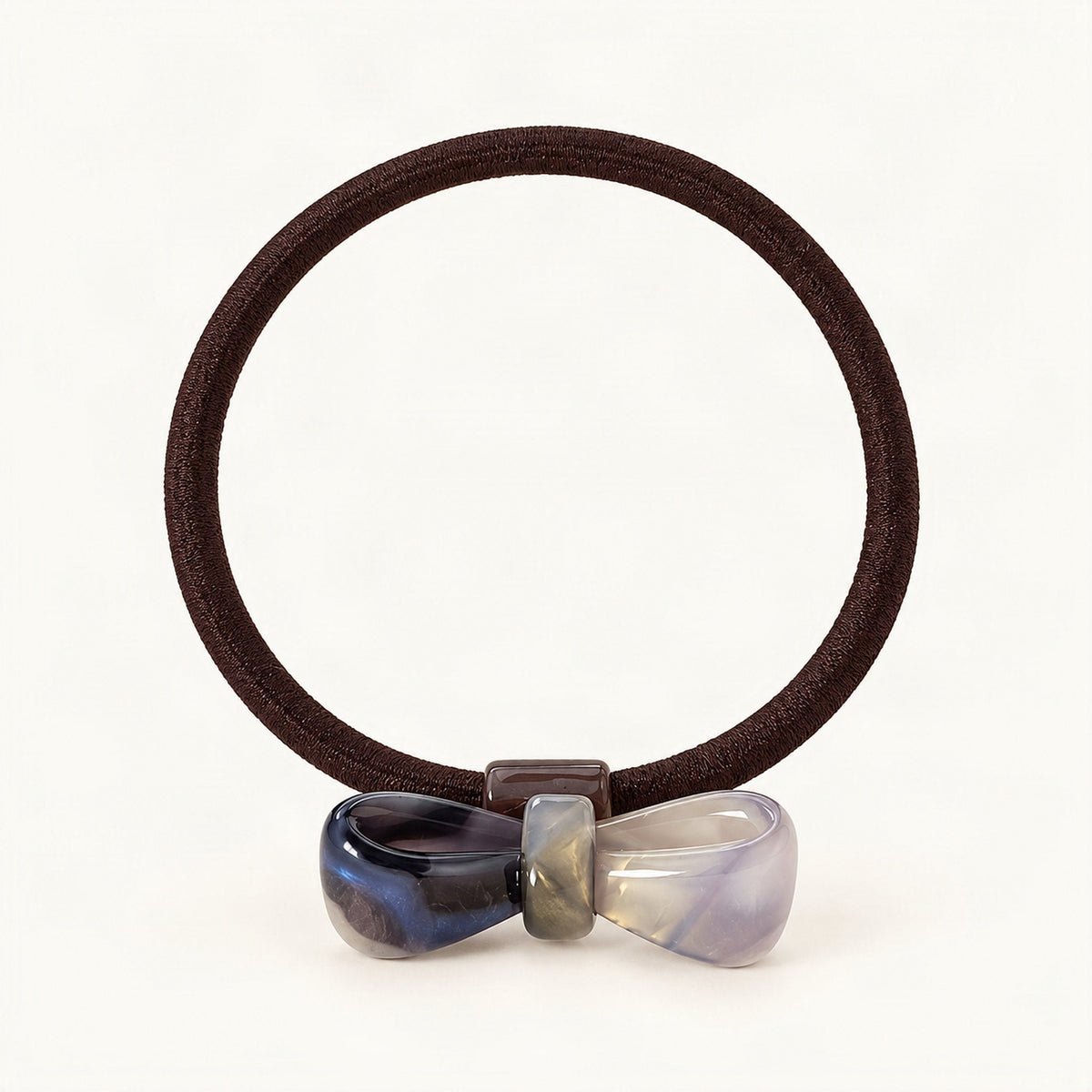 Bow Hair Tie with High-Stretch Elastic and Acetate Bow in Floral [FITINY Hair]