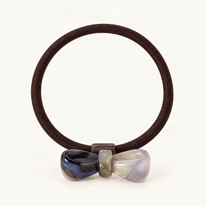 Bow Hair Tie with High-Stretch Elastic and Acetate Bow in Floral [FITINY Hair]