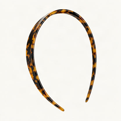 Slim Glossy Acetate Headband in Tortoise [FITINY Hair]
