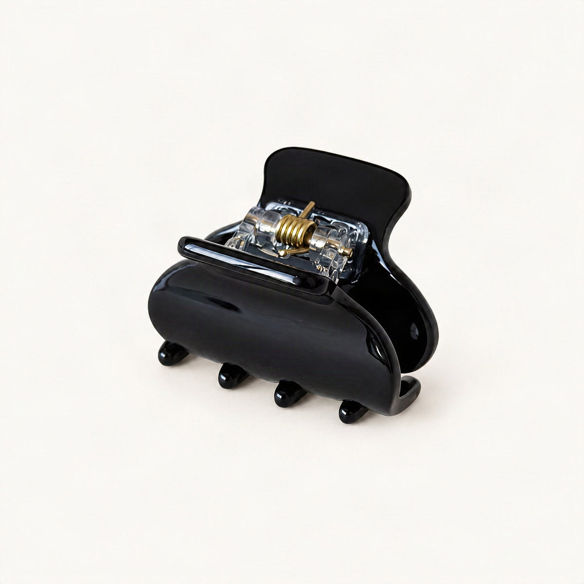 Small Cellulose Acetate Claw Clip for Half-Up Hairstyles in Black [FITINY Hair]