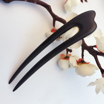 Wooden U-Shaped Hair Pin with Rounded Top, additional view 4