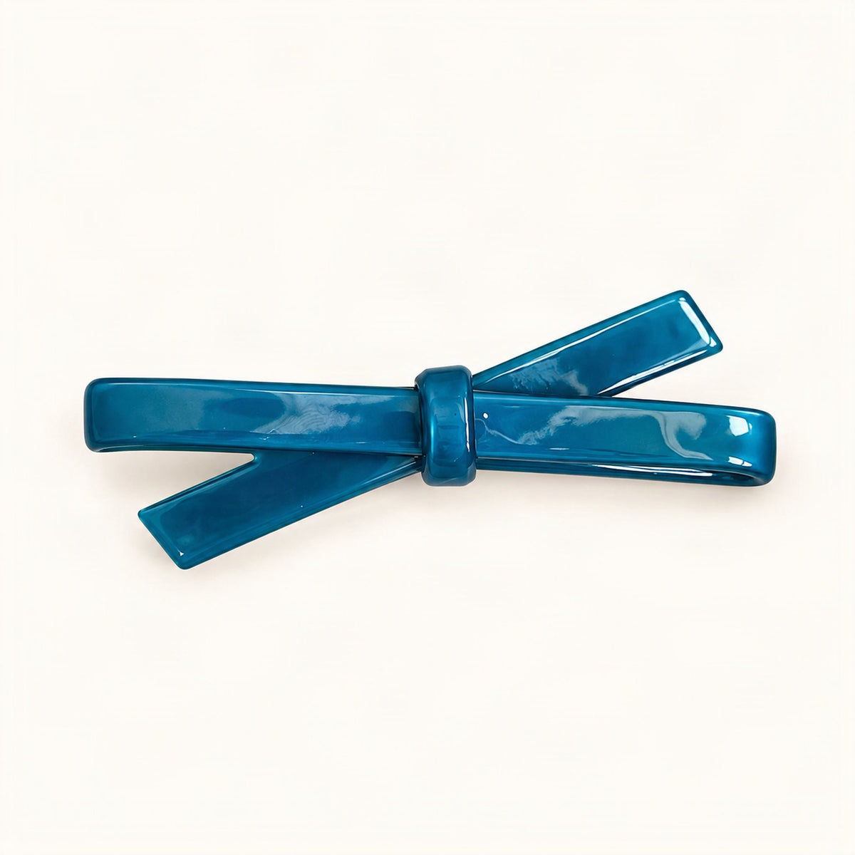 Cellulose Acetate Bow Side Hair Clip, 6.6 cm in Blue [FITINY Hair]