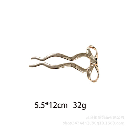 Metal U-Shaped Hair Fork with Decorative Top, additional view 6