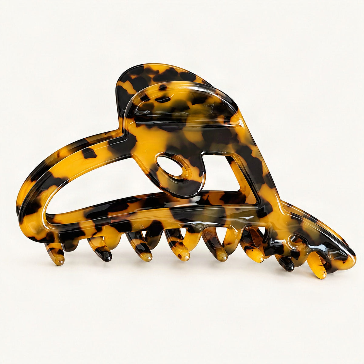 Acetate Heart Claw Clip, 4.5 in in Tortoise [FITINY Hair]
