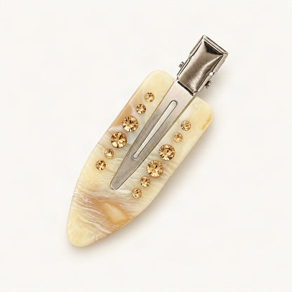 Rhinestone Acetate Duckbill Side Clip in Cream [FITINY Hair]
