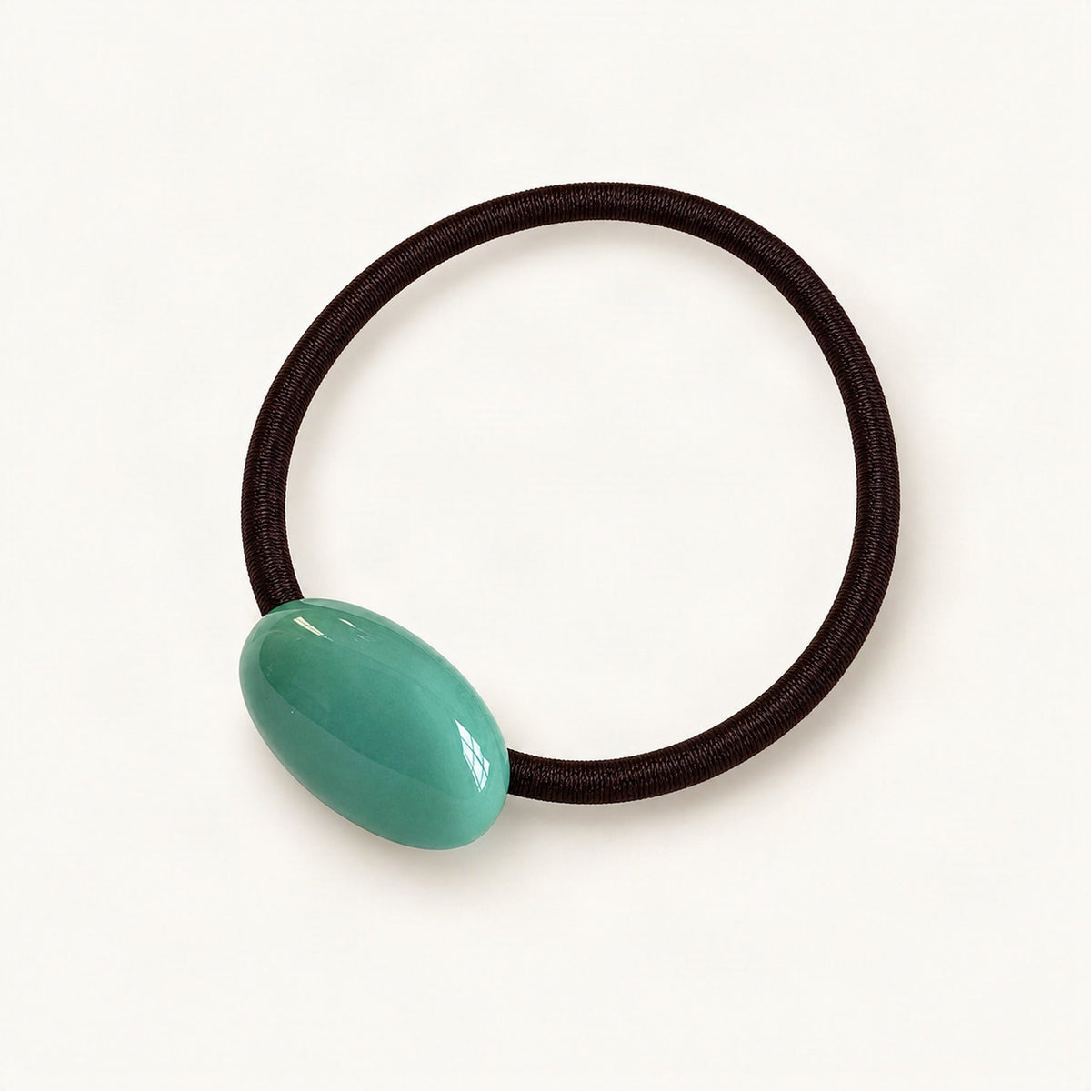 Glossy Resin Bead Hair Tie in Teal [FITINY Hair]
