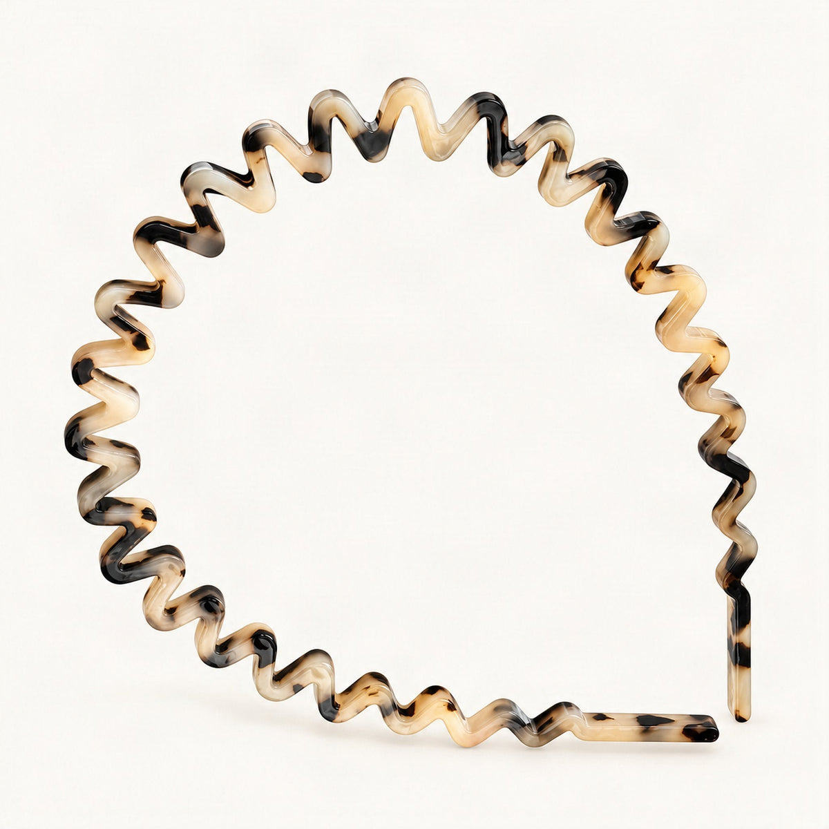 Wavy Cellulose Acetate Headband, 6 mm Thick in Blonde Tortoise [FITINY Hair]
