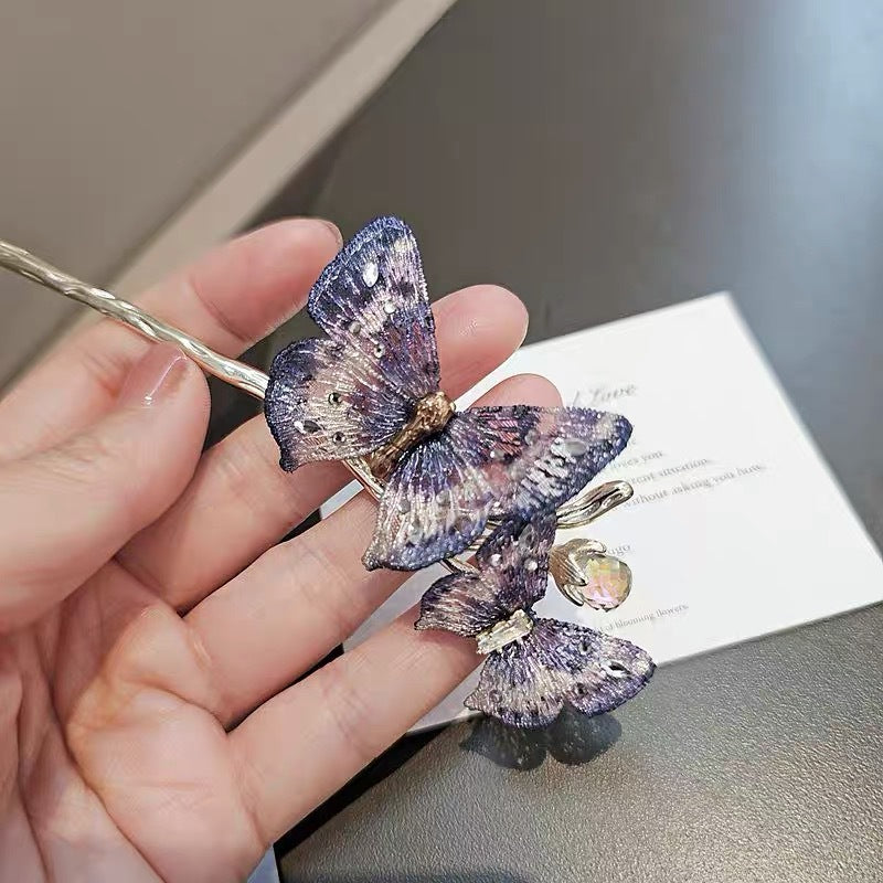 Embroidered Butterfly Hair Stick, additional view 1
