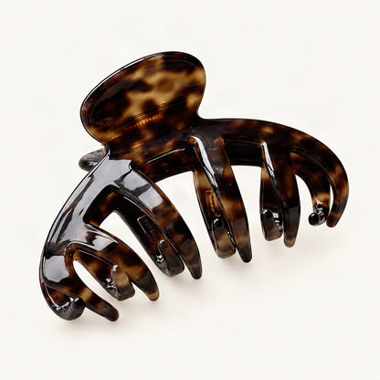 Chunky Acetate Claw Clip in Chocolate Tortoise [FITINY Hair]