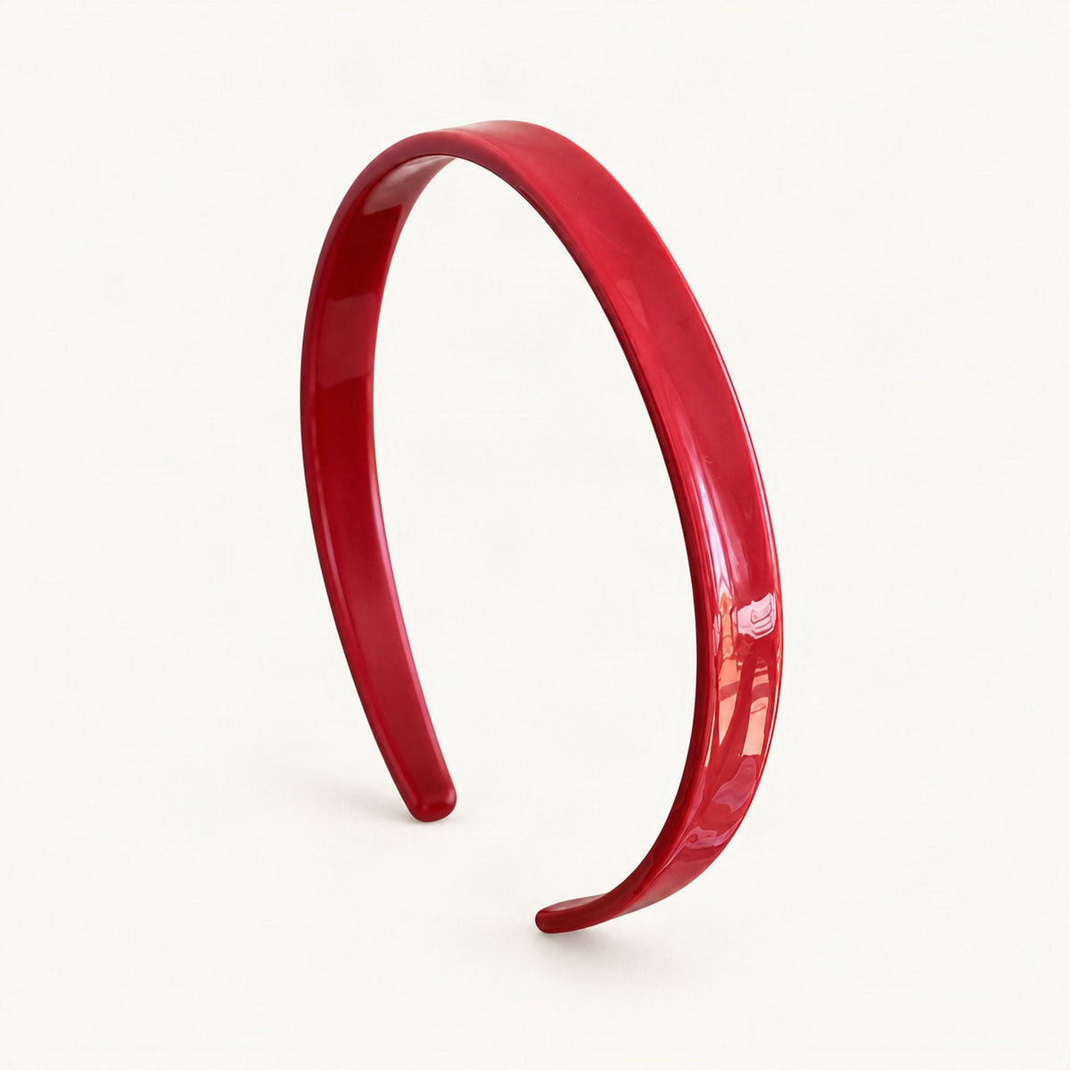 Acetate Headband in a Sleek Minimalist Design in Red, Narrow (0.5 in) [FITINY Hair]