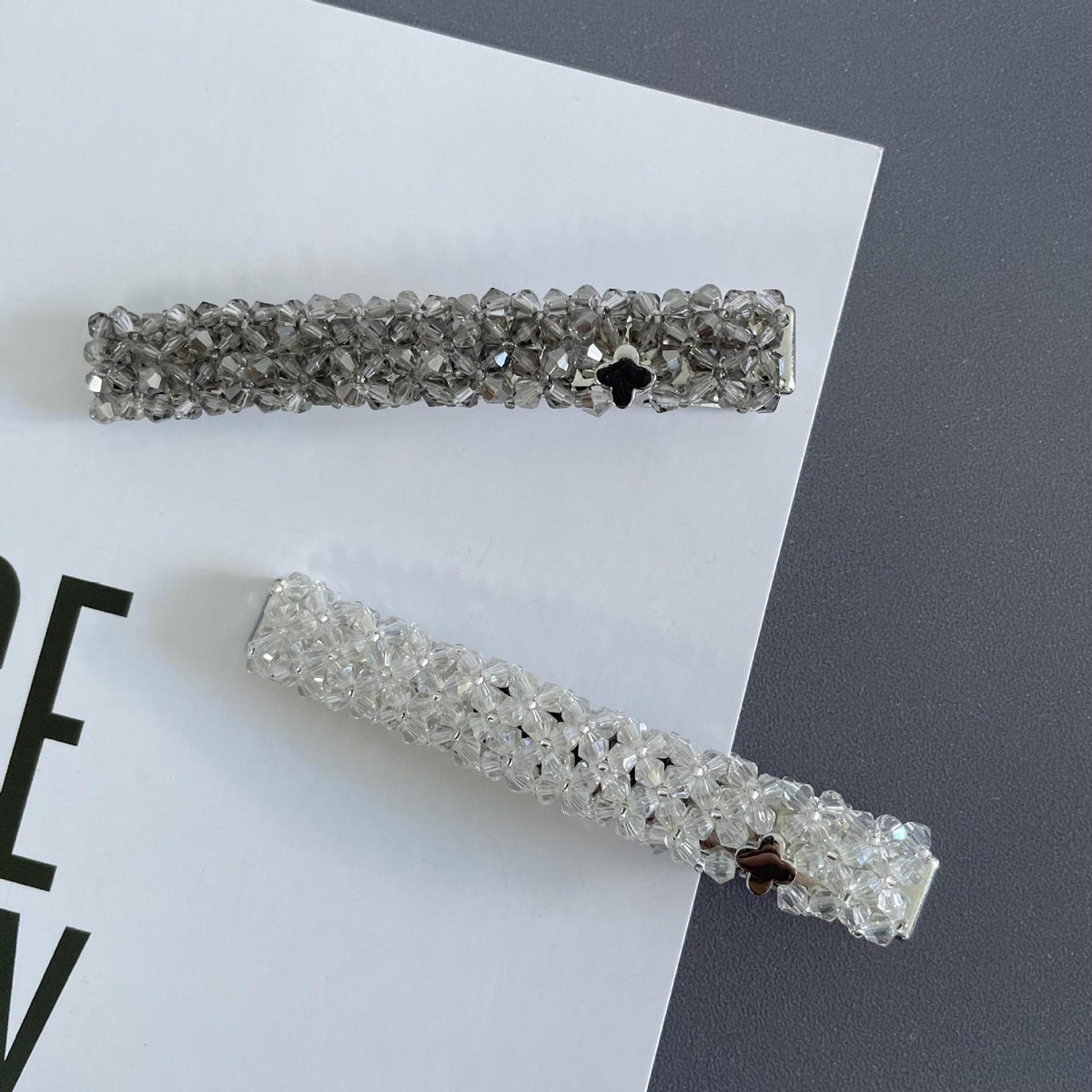 Crystal-Beaded Duck-Bill Hair Clip, additional view 8