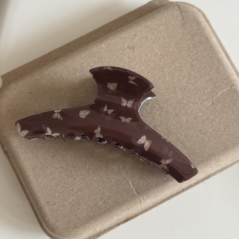 Butterfly Print Acrylic Curved Claw Clip, additional view 2