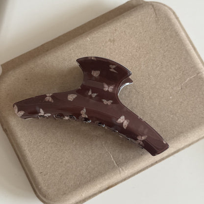 Butterfly Print Acrylic Curved Claw Clip, additional view 2