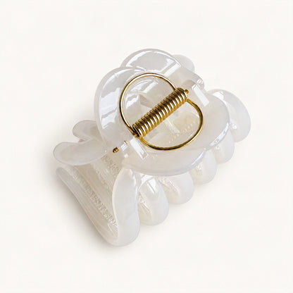 Jelly white claw clip in resin [FITINY Hair]