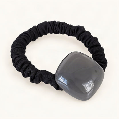 Candy Square Skinny Scrunchie Hair Tie in Grey [FITINY Hair]
