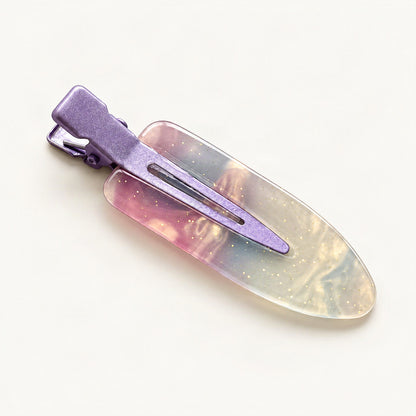 Pearlescent Acrylic Duckbill Side Clip in Purple [FITINY Hair]